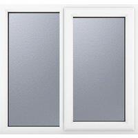 Crystal Right-Hand Opening Obscure Double-Glazed Casement White uPVC Window 1190mm x 965mm (493VH)
