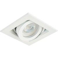Saxby Xeno Swivel & Tilt Square Recessed 1-Light Downlight Matt White (493VX)