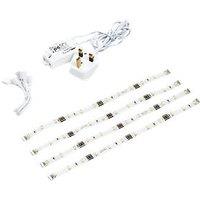 LAP Izo Flex 295mm LED Tape Cabinet Striplights 4 x 1W 4 x 60lm 4 Pack (4949G)