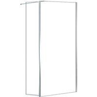 Triton Neo Frameless Showerwall & Swivel Panel Chrome 900mm x 2015mm (494TK)