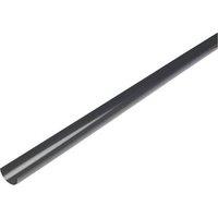FloPlast Mini Line PVC Half Round Gutter Black 76mm x 2m 6 Pack (49604)