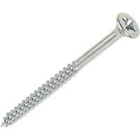 Silverscrew PZ Double-Countersunk Thread Cutting Multipurpose Screws 5mm x 90mm 100 Pack (49630)