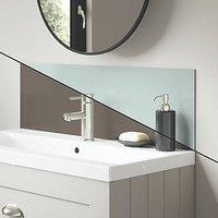Splashwall Vanity Splashback Gloss Terra Grey/Seabreeze Green 250mm x 800mm x 4mm (496KU)