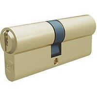 Smith & Locke 6-Pin Cylinder Lock 45-55 (100mm) Brass (496PY)