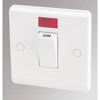 LAP 45A 1-Gang DP Cooker Switch White with Neon (49779)