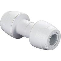 Hep2O Plastic Push-Fit Equal Keyless Coupler 10mm 10 Pack (497RE)