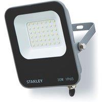 Stanley Outdoor LED Slimline Floodlight Black 30W 3300lm (497VJ)