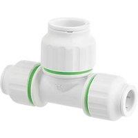 Flomasta Plastic Push-Fit Reducing Tee 15mm x 15mm x 22mm (498HY)