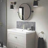 Splashwall Ravello Vanity Splashback Matt Grey 250mm x 800mm x 4mm (498KU)