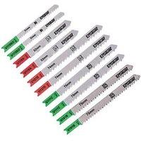 Erbauer Wood Jigsaw Blade Set 10 Pieces (498PH)
