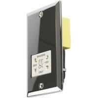 MARK 2-Gang Dual Voltage Shaver Socket 115/230V Polished Chrome with White Inserts (498TW)
