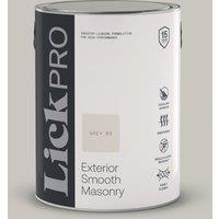 LickPro 5Ltr Smooth Grey 03 Masonry Paint (499TM)