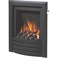 Be Modern Design Black Slide Control Inset Gas Manual Fire 510mm x 123mm x 605mm (499TT)