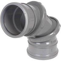 FloPlast Push-Fit 0-90 Double Socket Adjustable Bend Grey 110mm (50087)