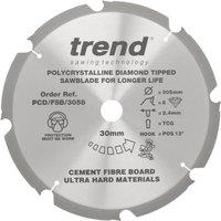 Trend PCD/FSB/3058 Multi-Material Fibreboard Saw blade 305mm x 30mm 8T (500GY)
