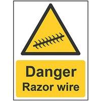 Essentials Danger Razor Wire Sign 400mm x 300mm (500HL)