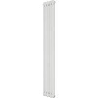 Azur 1800mm x 290mm 2705BTU White Vertical 2 Column Radiator (500YR)