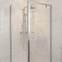 Semi-Framed Side Panel Polished Silver 800mm (502RJ)