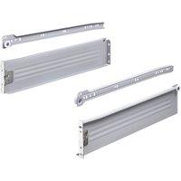 Essentials Silver Side Fix Drawer Runners 450mm 2 Piece Set (502TE)