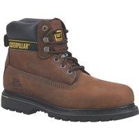 CAT Holton Size 7 Brown Steel Toe Cap Safety Boots (502TN)