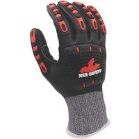 MCR Safety IP1052NF Impact & Cut Protection Gloves Black/Orange Large (502YM)