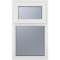 Crystal Top Opening Obscure Triple-Glazed Casement White uPVC Window 1190mm x 1115mm (503JM)