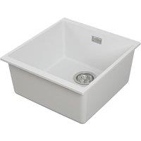 Carysil EN400-WH 1 Bowl Granite Composite Kitchen Sink White 430mm x 460mm (503RE)