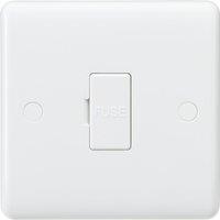 Knightsbridge Curved Edge 13A Unswitched Fused Spur White (503YA)