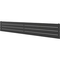 Ximax Oceanus 295mm x 1800mm 2075BTU Black Horizontal Designer Radiator (503YE)