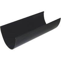 FloPlast Hi-Cap uPVC Half Round Gutter Black 115mm x 3m (504KJ)
