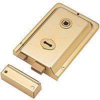 Smith & Locke Rim Lock Polished Brass 105mm x 81mm (504PX)