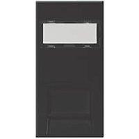 LAP Modular Cat 6 RJ45 Ethernet Socket Black (50525)