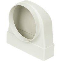 Manrose Round to Rectangular Flat Channel Appliance Connector Elbow 90 Bend Grey 204mm (50534)