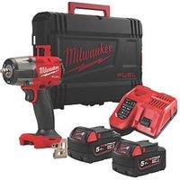 Milwaukee M18 FMTIW2F38-502X 18V 2 x 5.0Ah Li-Ion RedLithium Brushless Cordless Impact Wrench (505GE)