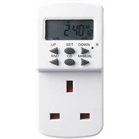 Masterplug TES7 Digital Plug-In & Plug-Through Programmable Timer (50676)