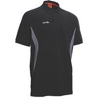 Scruffs Trade Tech Moisture Wicking Work Polo Black Large 42" Chest (506RT)