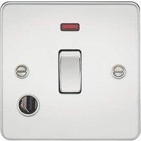 Knightsbridge 20A 1-Gang DP Control Switch & Flex Outlet Polished Chrome with LED (506TX)