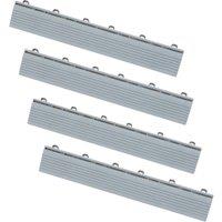 Swisstrax Ribtrax Pro Vented Garage Floor Tile Ramp Pearl Silver 400mm x 63mm 4 Pack (506YU)