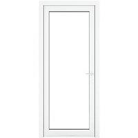 Crystal Fully Glazed 1-Clear Light Left-Handed White uPVC Back Door 2090mm x 920mm (507JK)
