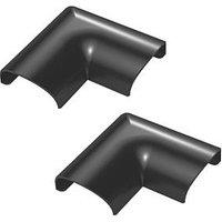 D-Line Mini-Trunking Flat Door Top Bends 30mm x 15mm 2 Pack (507KU)