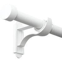 Rothley Matt White Extendable Curtain Pole with Stud Finials 28mm x 165-300cm (507YU)