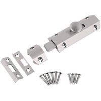 Smith & Locke Heavy Duty Surface Bolt Satin Chrome 102mm (5082J)