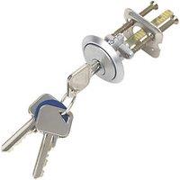 Smith & Locke Night Latch Replacement 5-Pin Rim Cylinder Satin Chrome 43mm (5084T)