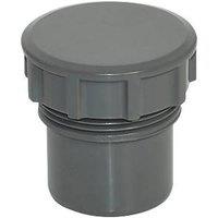 FloPlast Solvent Weld Access Plugs Anthracite Grey 32mm 5 Pack (508KJ)