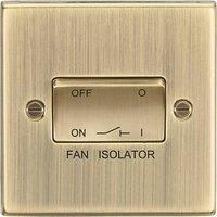 Knightsbridge 10AX 1-Gang TP Fan Isolator Switch Antique Brass (508VF)