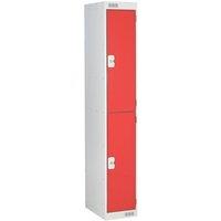 LinkLockers 2-Door Security Locker 1800mm x 300mm Red (50976)
