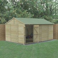 Forest Beckwood 14' 6" x 10' (Nominal) Reverse Apex Shiplap Timber Shed (509RF)