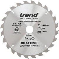 Trend CSB/23524 Wood Circular Saw Blade 235mm x 30mm 24T (509XG)