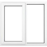 Crystal Left-Hand Opening Clear Double-Glazed Casement White uPVC Window 1190mm x 1115mm (510JP)