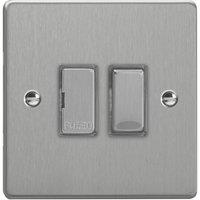 Varilight 13A Switched Fused Spur Brushed Steel with Colour-Matched Inserts (510YT)